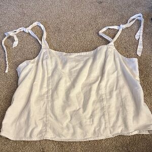 Old Navy White Tie-Strap Tank Top
